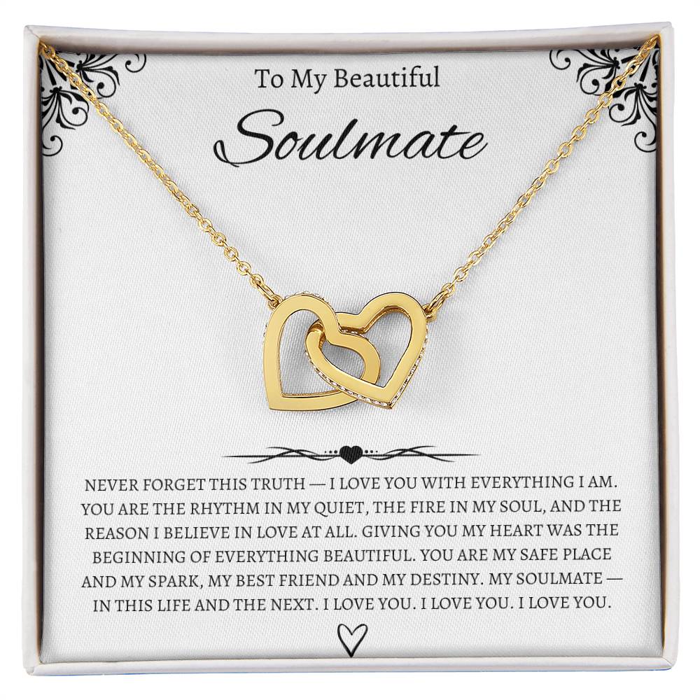 To My Beautiful Soulmate - Interlocking Hearts