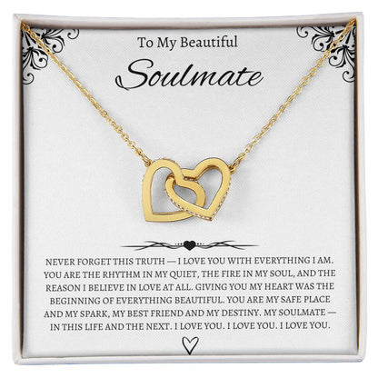 To My Beautiful Soulmate - Interlocking Hearts