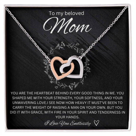 To My Beloved Mom - Interlocking Hearts