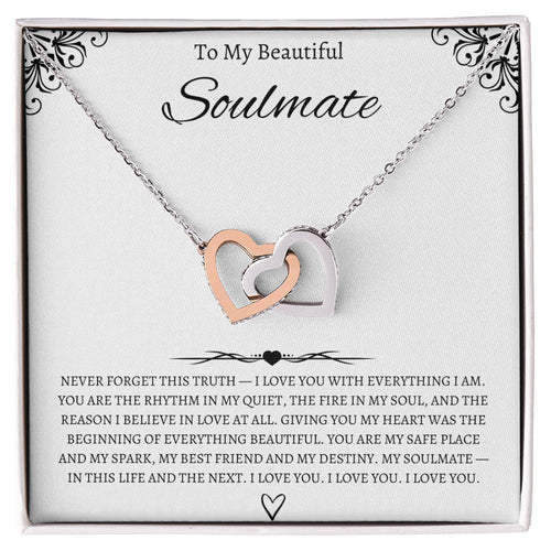 To My Beautiful Soulmate - Interlocking Hearts