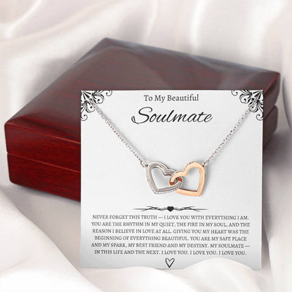 To My Beautiful Soulmate - Interlocking Hearts