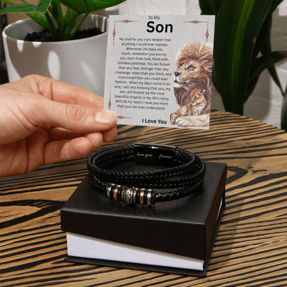 T o My Son, Love You Forever Bracelet