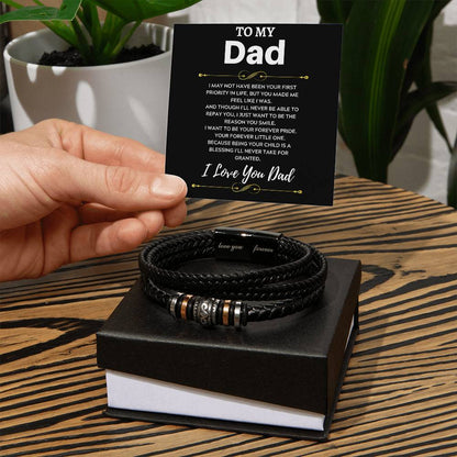 I Love You Dad, Love You Forever Bracelet