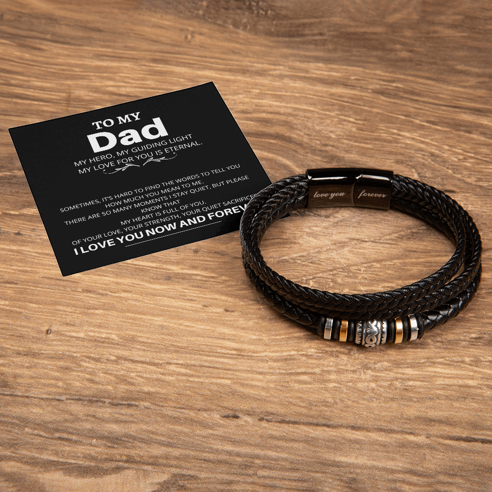 To My Dad, Love You Forever Bracelet