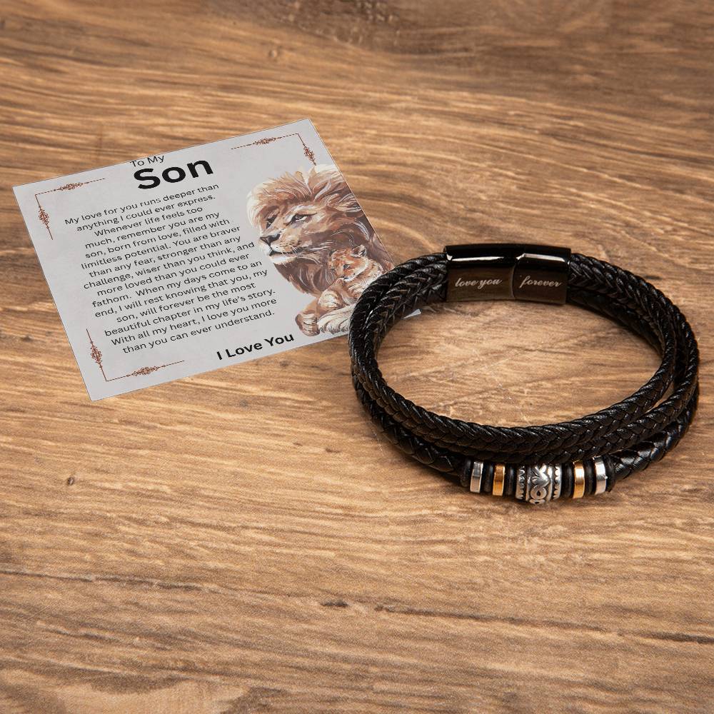 T o My Son, Love You Forever Bracelet