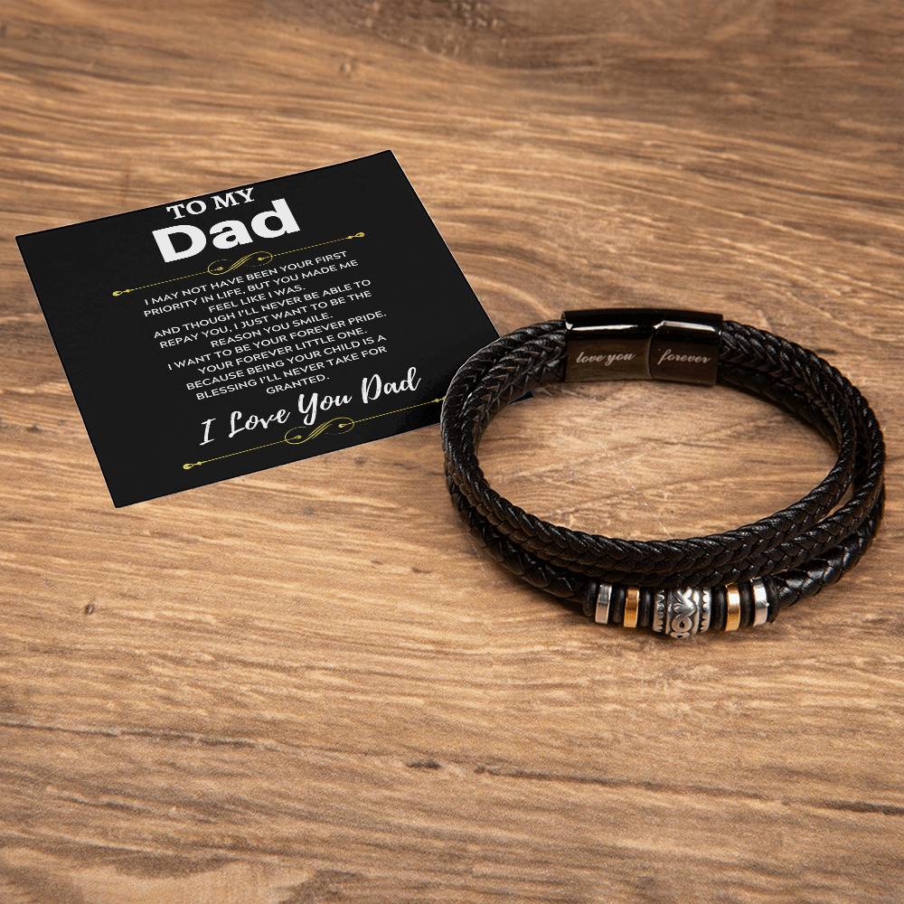 I Love You Dad, Love You Forever Bracelet
