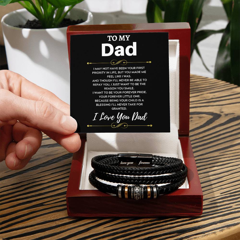I Love You Dad, Love You Forever Bracelet