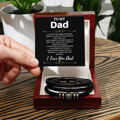 I Love You Dad, Love You Forever Bracelet