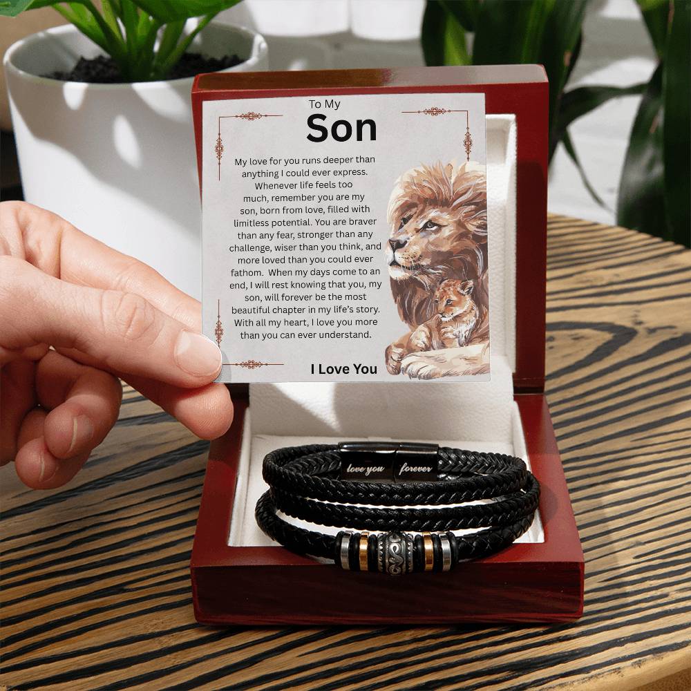 T o My Son, Love You Forever Bracelet