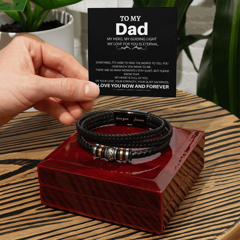 To My Dad, Love You Forever Bracelet