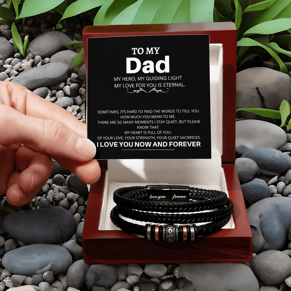 To My Dad, Love You Forever Bracelet