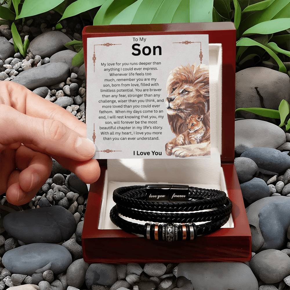 T o My Son, Love You Forever Bracelet