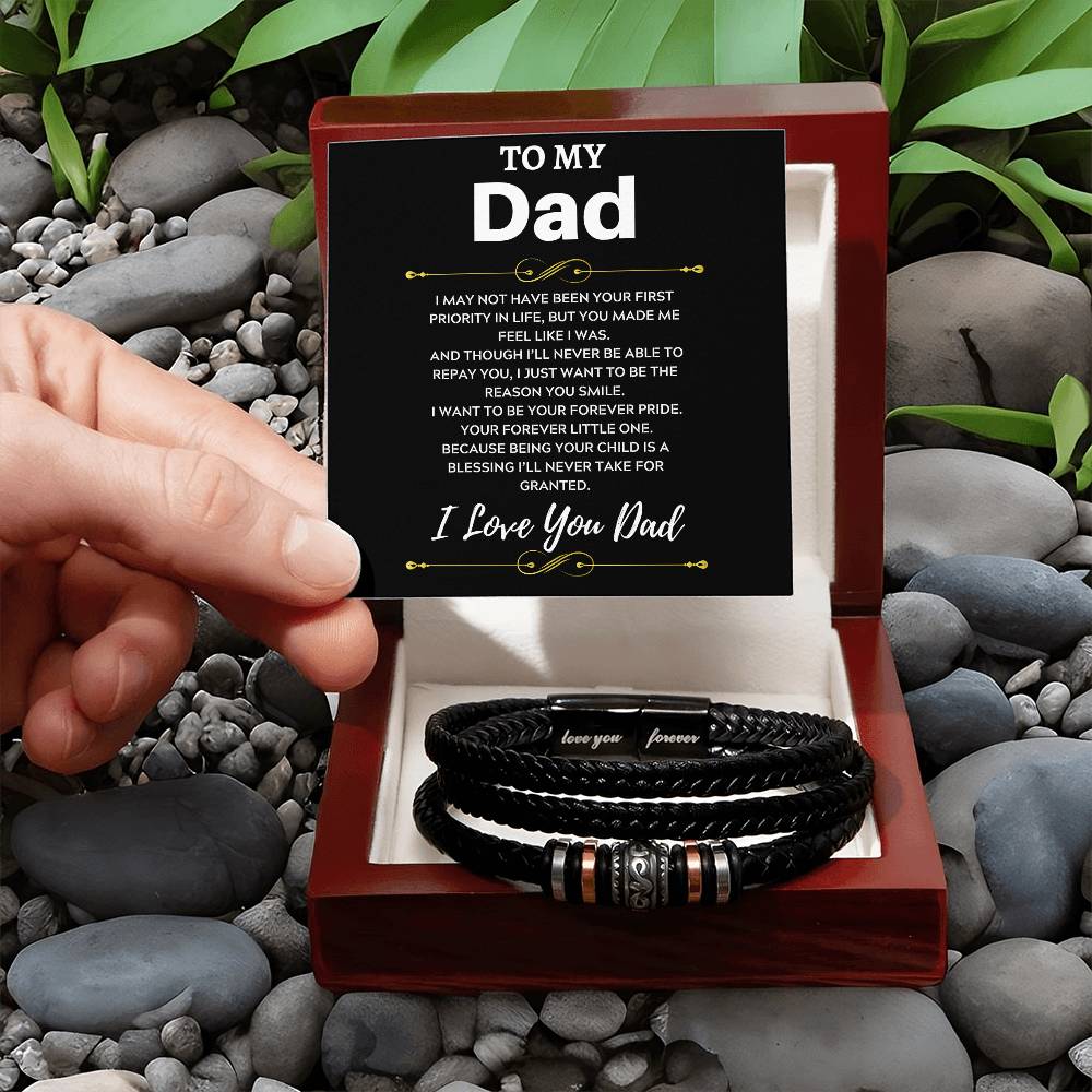 I Love You Dad, Love You Forever Bracelet