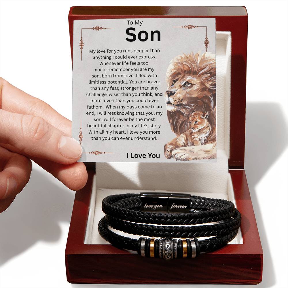 T o My Son, Love You Forever Bracelet