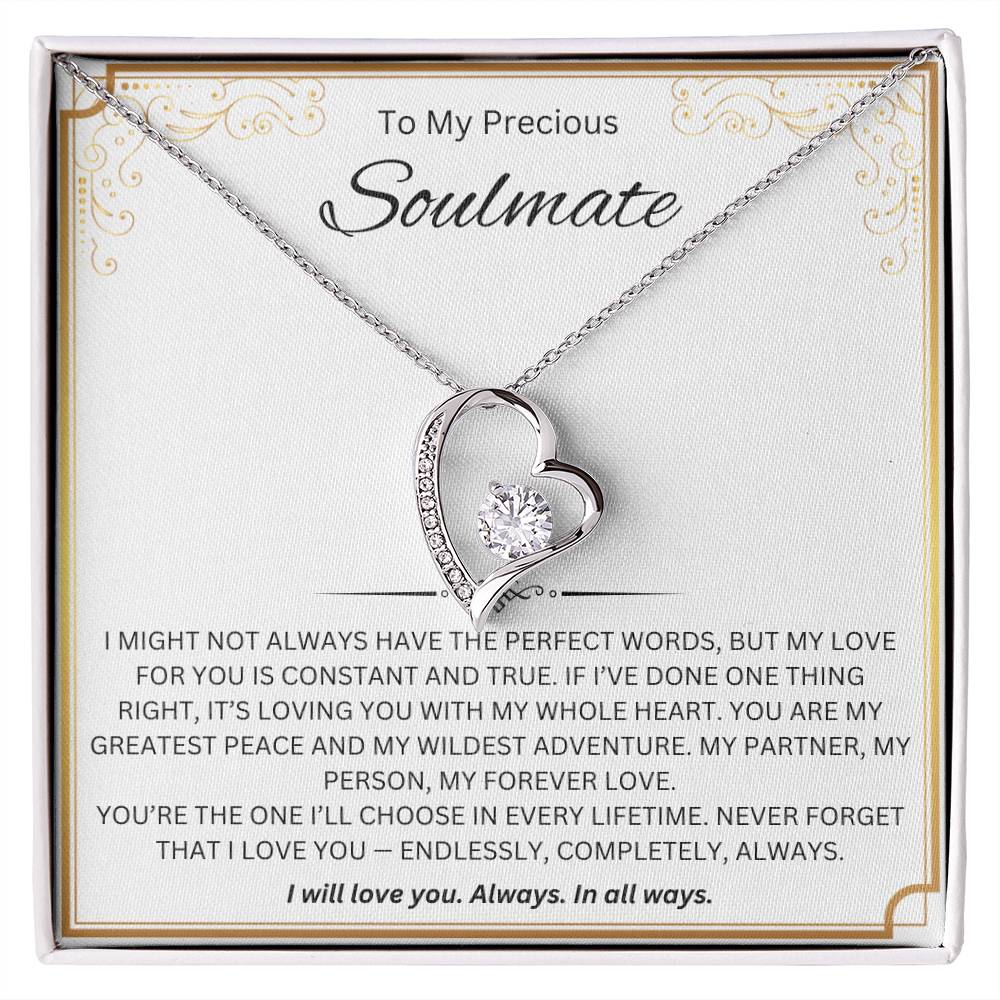 To My Precious Soulmate - Forever Love Necklace