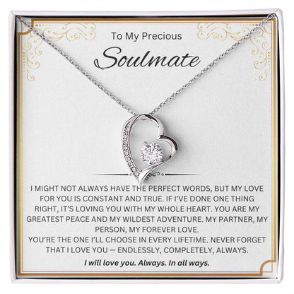 To My Precious Soulmate - Forever Love Necklace