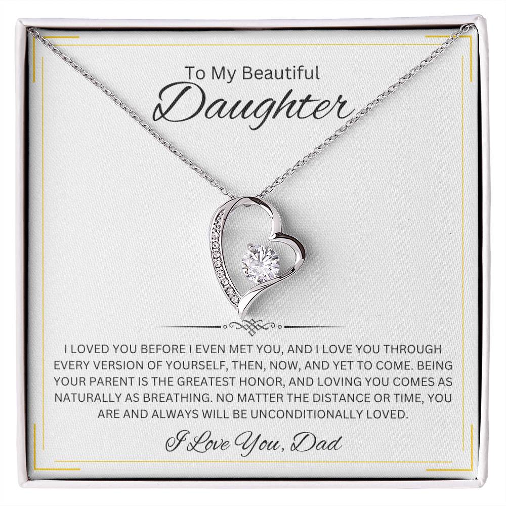 To my Beautiful Daughter - Forever Love Necklace