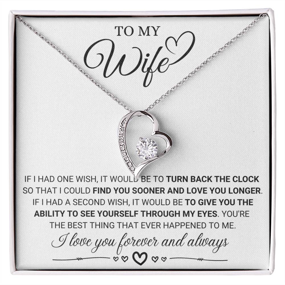 To My Beautiful Wife, My Forever Love - Forever Love Necklace