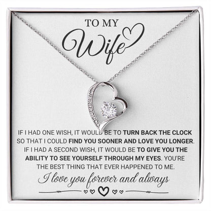 To My Beautiful Wife, My Forever Love - Forever Love Necklace