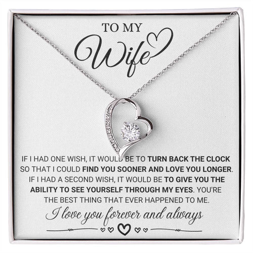 To My Beautiful Wife, My Forever Love - Forever Love Necklace