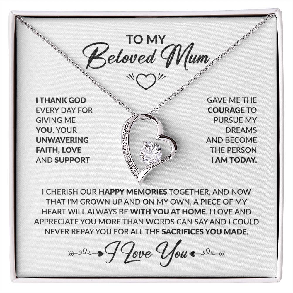 To My Beloved Mum - Forever Love Necklace
