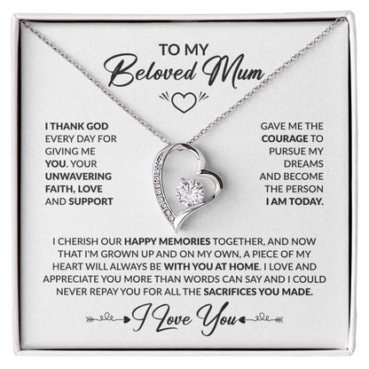 To My Beloved Mum - Forever Love Necklace