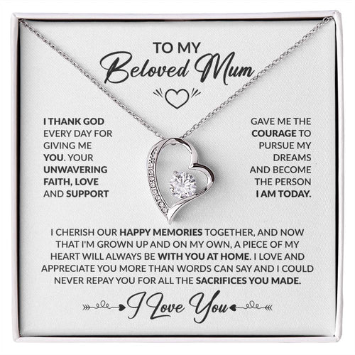 To My Beloved Mum - Forever Love Necklace