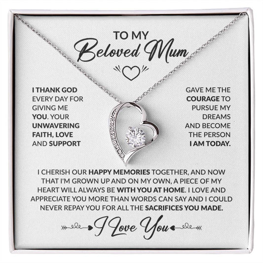 To My Beloved Mum - Forever Love Necklace