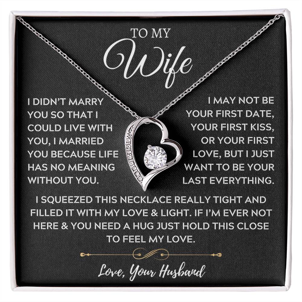 To My Wonderful Wife, My Partner in Everything - Forever Love Necklace