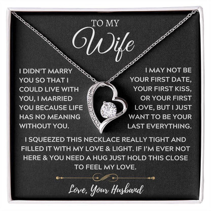To My Wonderful Wife, My Partner in Everything - Forever Love Necklace