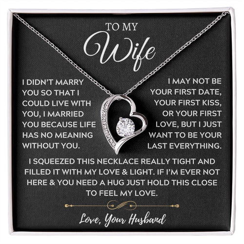 To My Wonderful Wife, My Partner in Everything - Forever Love Necklace