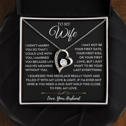 To My Wonderful Wife, My Partner in Everything - Forever Love Necklace