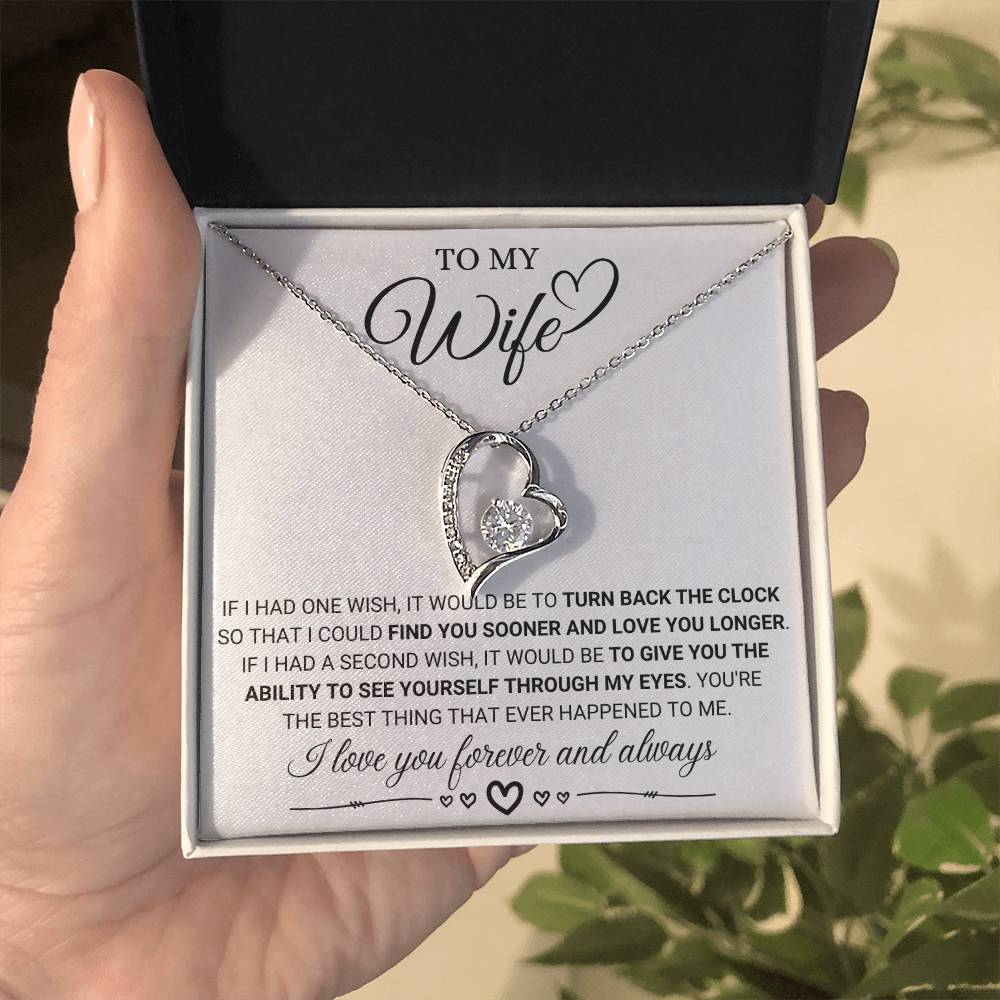 To My Beautiful Wife, My Forever Love - Forever Love Necklace