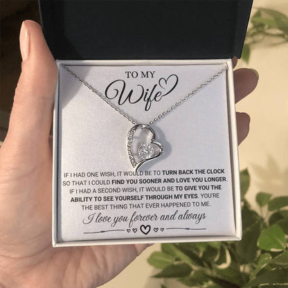 To My Beautiful Wife, My Forever Love - Forever Love Necklace
