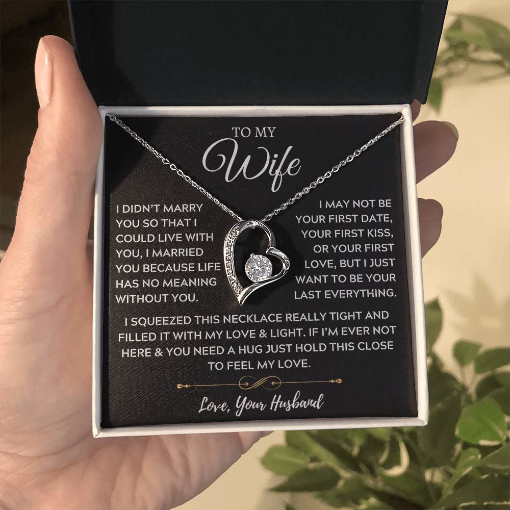 To My Wonderful Wife, My Partner in Everything - Forever Love Necklace
