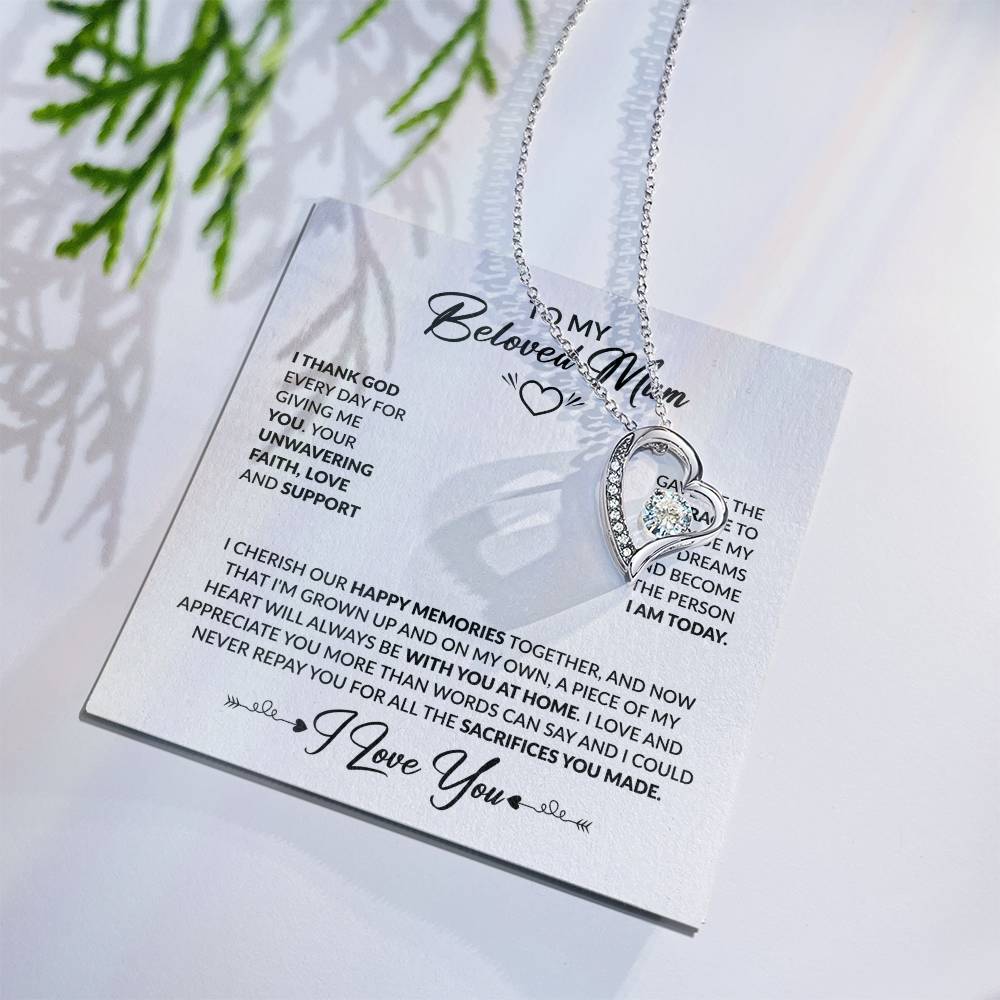 To My Beloved Mum - Forever Love Necklace