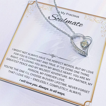 To My Precious Soulmate - Forever Love Necklace