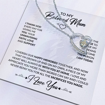 To My Beloved Mum - Forever Love Necklace