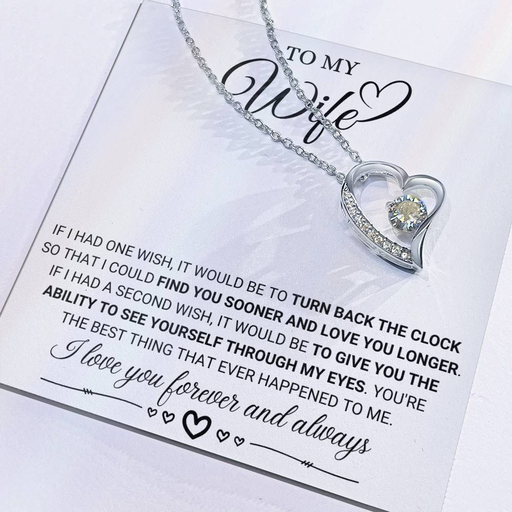To My Beautiful Wife, My Forever Love - Forever Love Necklace