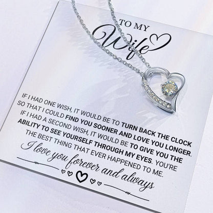 To My Beautiful Wife, My Forever Love - Forever Love Necklace