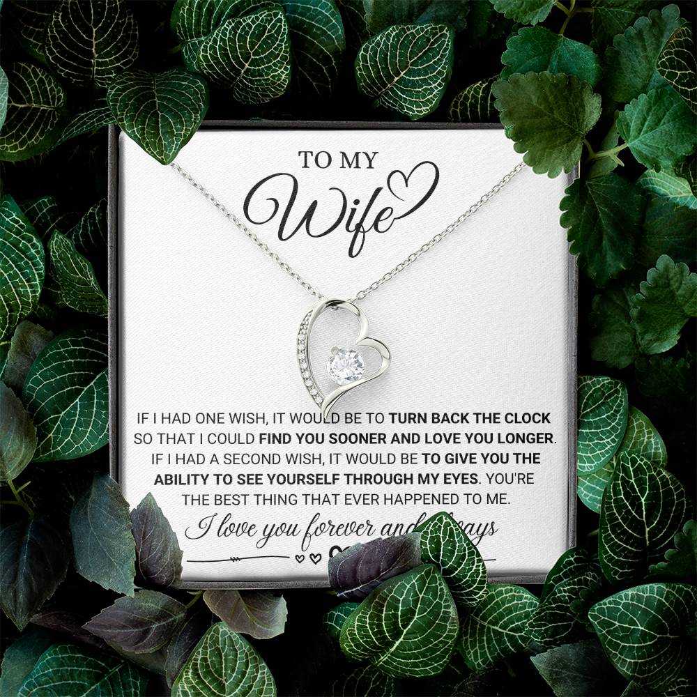 To My Beautiful Wife, My Forever Love - Forever Love Necklace