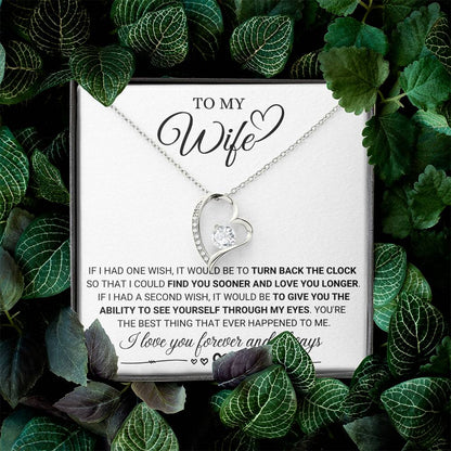 To My Beautiful Wife, My Forever Love - Forever Love Necklace