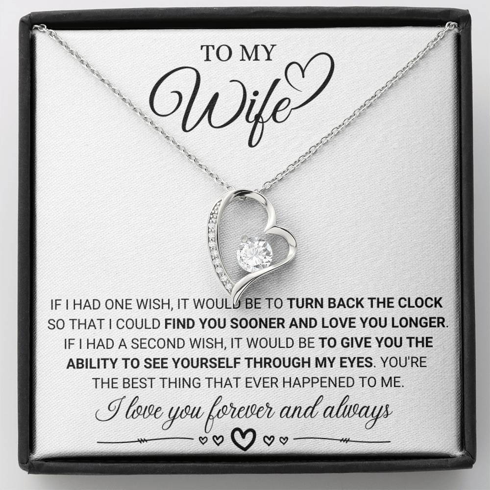 To My Beautiful Wife, My Forever Love - Forever Love Necklace