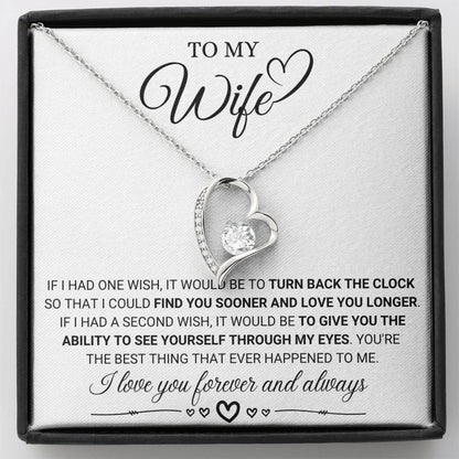 To My Beautiful Wife, My Forever Love - Forever Love Necklace