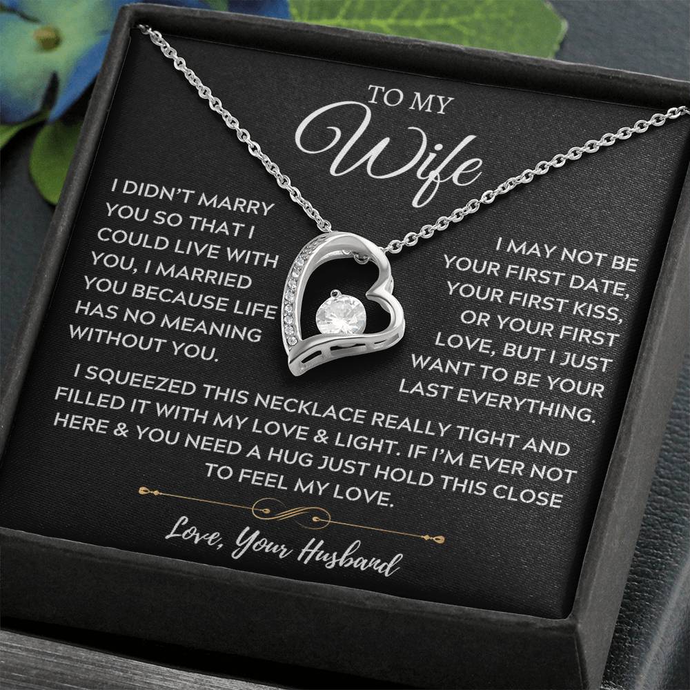 To My Wonderful Wife, My Partner in Everything - Forever Love Necklace