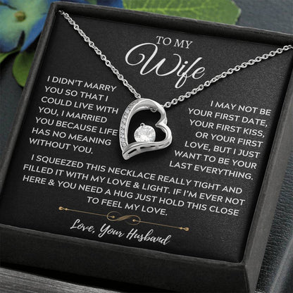 To My Wonderful Wife, My Partner in Everything - Forever Love Necklace