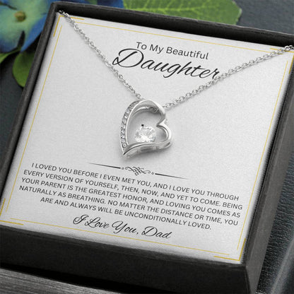 To my Beautiful Daughter - Forever Love Necklace