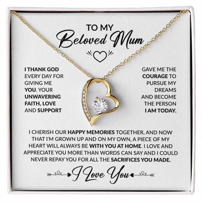 To My Beloved Mum - Forever Love Necklace