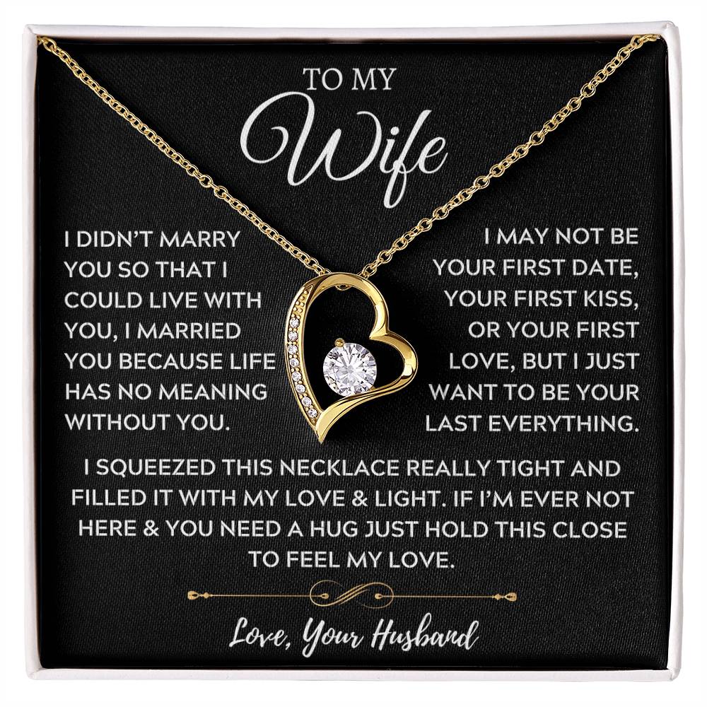 To My Wonderful Wife, My Partner in Everything - Forever Love Necklace