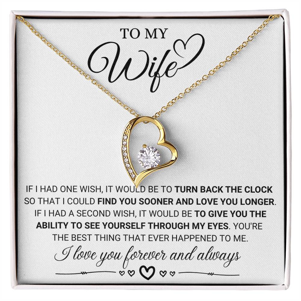 To My Beautiful Wife, My Forever Love - Forever Love Necklace